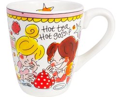 Blond Amsterdam Even Bijkletsen mok 350 ml - roze rand