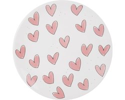 Blond Amsterdam, Even Bijkletsen, Pink: Bord 22 cm Hearts