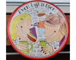 Blond Amsterdam Taartplateau "Even Bijkletsen"