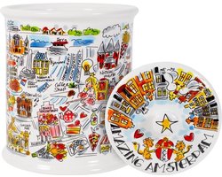 Blond Amterdam CITY Amsterdam Voorraadpot - Aardewerk - Multicolor