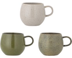 Bloomingville Addison Mok - Groen - Aardewerk - 3 stuks