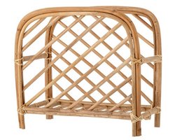 Bloomingville – Baker tijdschriftenhouder van natuurlijk rotan | decoratieve opberger voor tijdschriften, plaids & speelgoed | 42x24x40 cm | handgevlochten