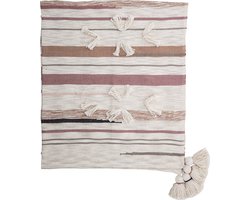 bloomingville Balou Throw cotton Rose