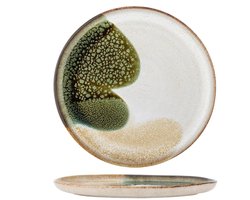 Bloomingville Bord aardewerk groen Jules 28cm