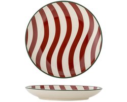 Bloomingville – Bord aardewerk rood Jolly – 16 x 3 x 16 cm