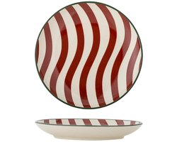 Bloomingville Bord aardewerk rood Jolly 16cm