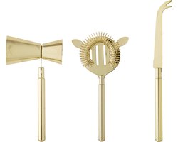 Bloomingville - Cocktailbarset - Goud - Roestvrij staal - Set van 3