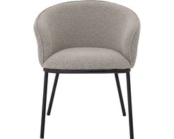 Bloomingville - Cortone Eetkamerstoel - Grijs - Polyester