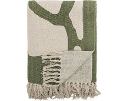 Bloomingville Dalmine plaid, groen, gerecycled katoen