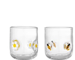 Bloomingville Drinkglazen glas transparant Buzz - set van 2