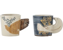 Bloomingville Espressomok blauw Hezha 55ml - set van 2