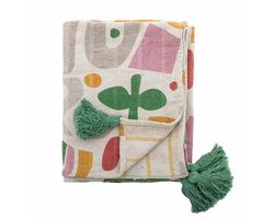 Bloomingville - Filur Plaid - Meerkleurig - Gerecycled Katoen - 160x130cm