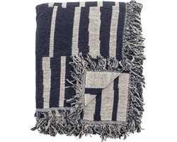 Bloomingville Frankie Plaid - Blauw - Gerecycled Katoen