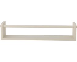 Bloomingville houten wandplank met kapstok Paras geel beige