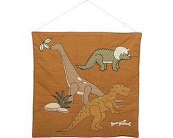 Bloomingville - Isak Wall Decor - Wandkleed - 100 x 100 cm - Dinosaurus