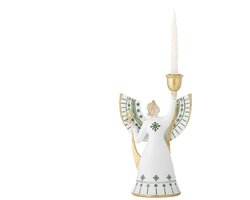 Bloomingville – Kandelaar Evangeline polyresin wit – 7,5 x 19 x 12 cm