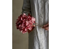 Bloomingville Kunstbloem hortensia roze 65 cm
