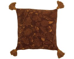 Bloomingville Kussen gerecycled katoen rood Ganja 45x45cm