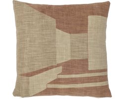 Bloomingville Kussen katoen bruin Eta 45x45cm