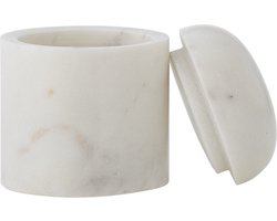 Bloomingville Lira pot met deksel wit marmer 9cm