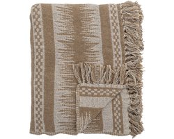 Bloomingville Marmi plaid, bruin, gerecycled katoen