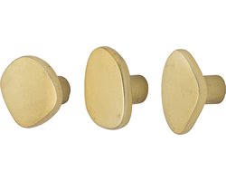 Bloomingville Mini - Ferri-haak - Messing - Aluminium - Set van 3