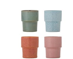 Bloomingville Mok aardewerk roze Ewan - set van 4
