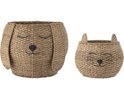 Bloomingville Opbergmanden Milus - Hond en Kat (set van 2 stuks)