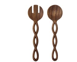 Bloomingville Pinar Saladebestek Acacia Set/2 L24xW7,5 cm