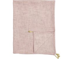 Bloomingville Plaid Balder Throw - Rose Cotton