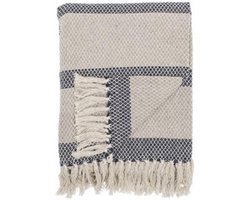 Bloomingville - Plaid Blauw streep