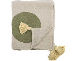 Bloomingville - Plaid Clennie naturel 160x130cm - gerecycled katoen