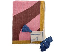 Bloomingville Plaid gerecycled katoen multi Remy 130x160cm