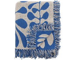 Bloomingville – Plaid Nevine blauw – 130 x 0.5 x 160 cm