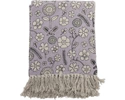 Bloomingville – Plaid Salli paars – 160 x 0,5 x 130 cm