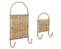 Bloomingville Rieten Kapstok Rek (set van 2)