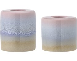 Bloomingville – Safie kandelaars roze - 2 stuks – 5 x 5,5 x 5 cm