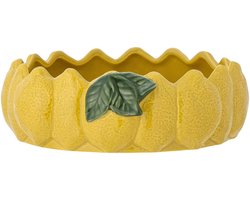 Bloomingville Schaal aardewerk geel Limone 21cm