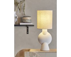 Bloomingville - Sergio Tafellamp - Beige - Aardewerk
