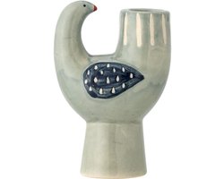 Bloomingville Trudy Kaars Houder - Blauw - Aardewerk