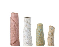 Bloomingville Vaas aardewerk bruin Temple - set van 4