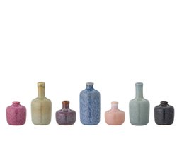 Bloomingville – Vazen aardewerk groen Maien - set van 6 – 7 x 14 x 7 cm