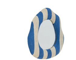 Bloomingville Wandspiegel Travis blauw 39 × 38 cm