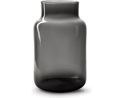 Bloomique - Vaas Gigi - Zwarte Vaas voor binnen - Glazen Vaas - Bloemenvaas - H30x Ø12cm - Vaas Glas - Vaas Zwart - Zwarte Bloemenvaas - Handgemaakt en Stevig verpakt