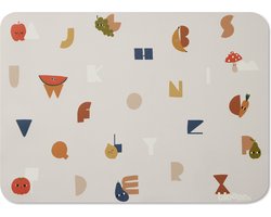 Blooom® - Placemat voor Baby's en Kinderen - Herbruikbaar en Duurzaam - Vlek- en Waterafstotende Placemat en Knutselmat - Alfabet - XL
