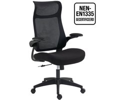 BLOSSOM Ergonomische Bureaustoel - 3D lendensteun - Office Chair - Bureaustoelen voor Volwassenen tot 120kg - NEN-EN1335 - Soepel draaiend met Wieltjes - Zwart