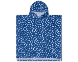 Blue Leopard Beach Poncho - 100% Cotton
