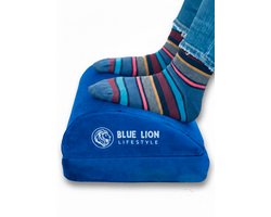 Blue Lion Verstelbare Voetensteun - Voetenbankje - Ergonomisch - Tegen Rugpijn - Blauw