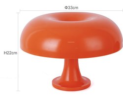 Blue Rocks - Mushroom - Paddenstoel - Tafellamp - Nordic Light - Retro - Oranje - Orange