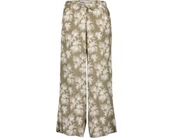 Blue Seven - Broek 186198 kaki print zomer wijd model - maat 38